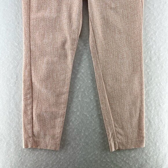 Nine West Pants Womens 10 Slim Ankle Printed Trouser Stretch Cotton Blend Orange - Picture 6 of 11